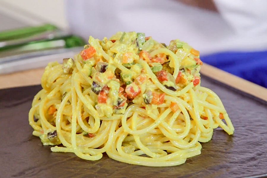 Ricetta Spaghetto alla Carbonara di verdure